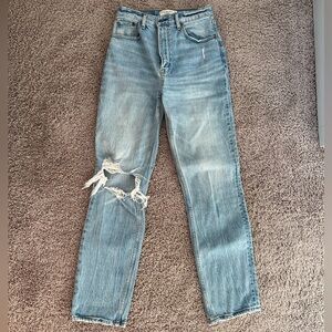 Abercrombie & Fitch 90s Ultra High Rise Straight Jeans